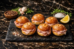 Mini bagel charcuterie